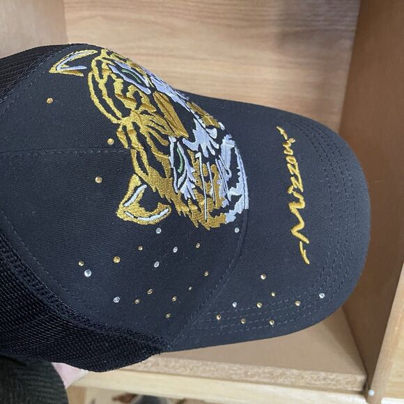Mizzou Missouri Tigers The Game Rhinestone Gem Bling Trucker Snapback Cap Hat - Picture 11 of 14
